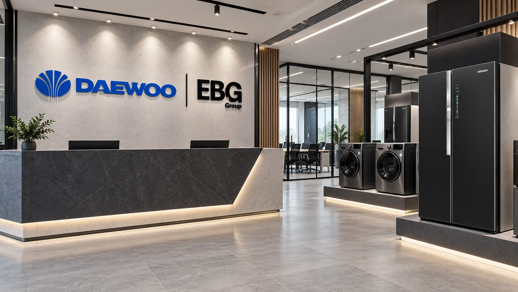 Daewoo–EBG corporate appliance showroom